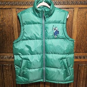 Rare Vintage U.S. Polo Assn. Green Puffer Vest